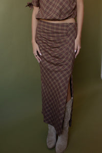 Moxie Plaid Maxi Skirt