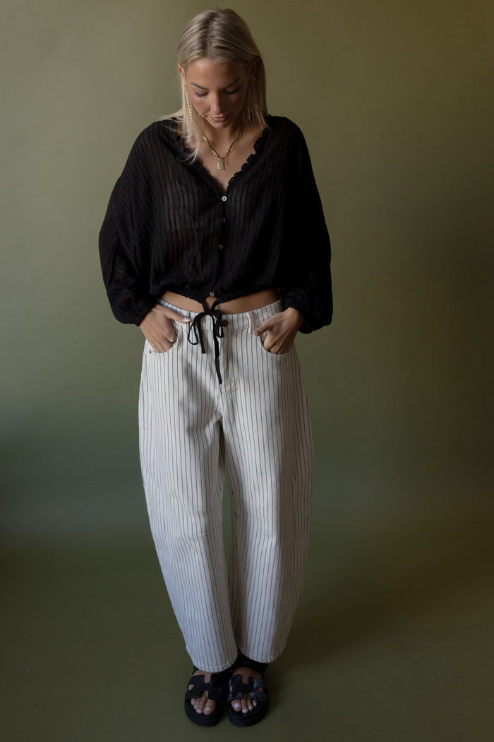 Lola Striped Barrel Pants