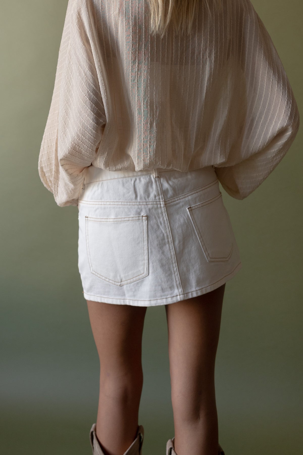 White Mini Skort