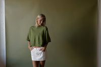 Parks Boxy Knit Sweater (olive) - GEORGE-MARY'S