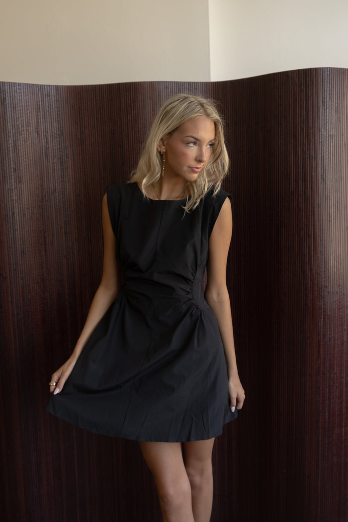 Resa Rouched Dress (black)