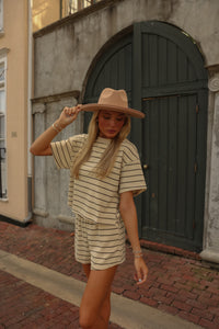 Darby Striped Shorts (ivory)