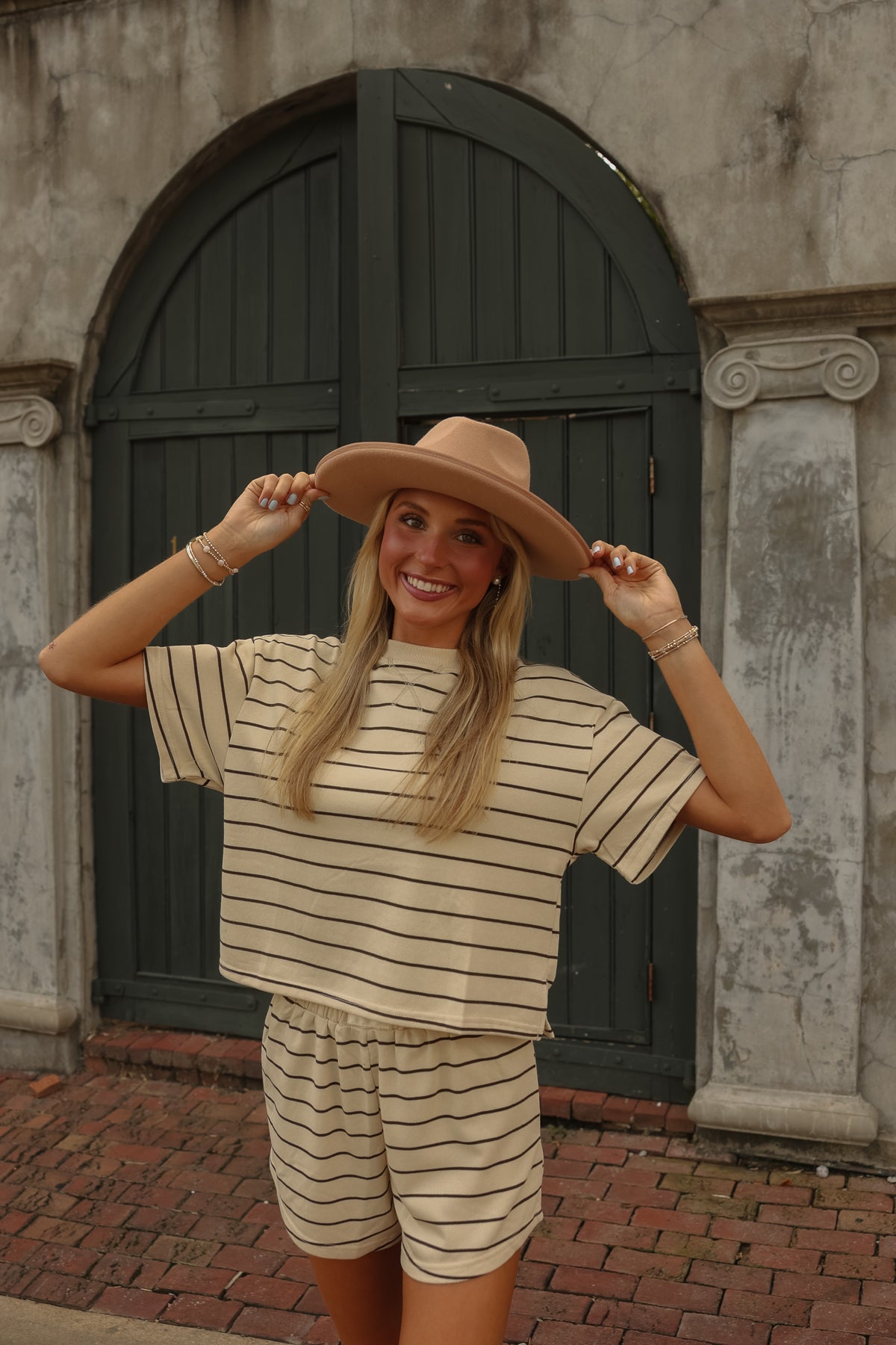 Darby Striped Shorts (ivory)
