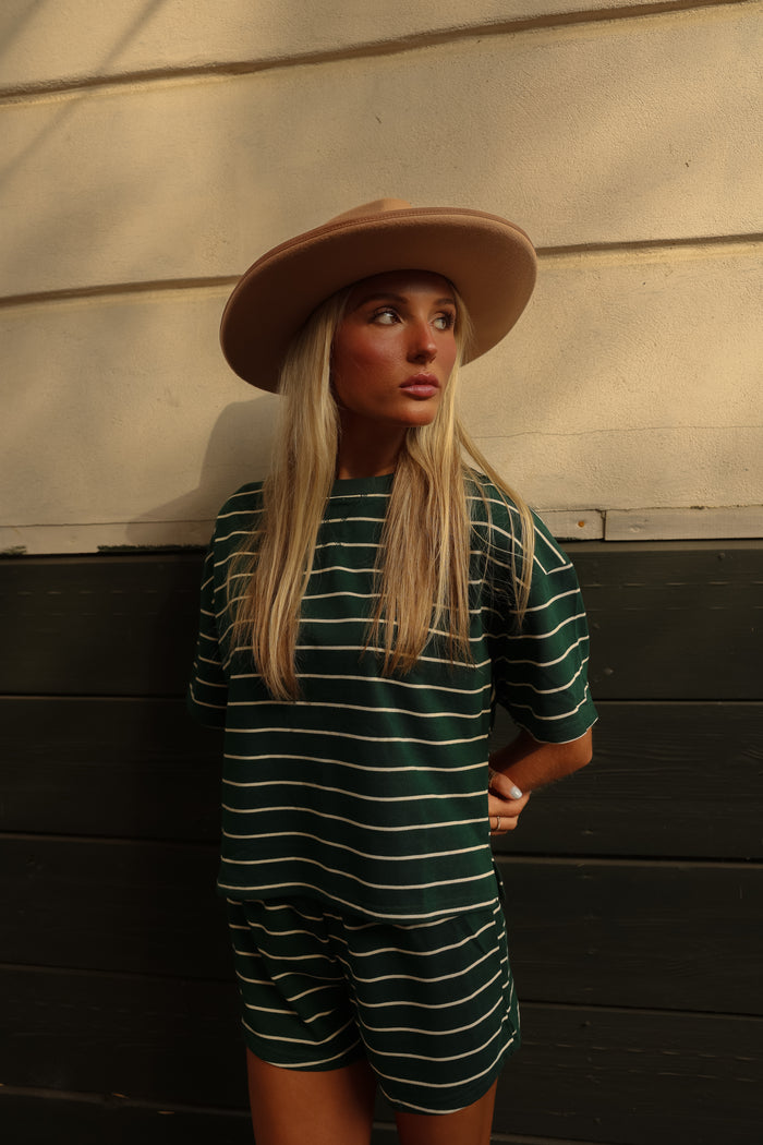 Darby Striped Tee (hunter)