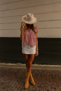 Gingham Molly Top (red)