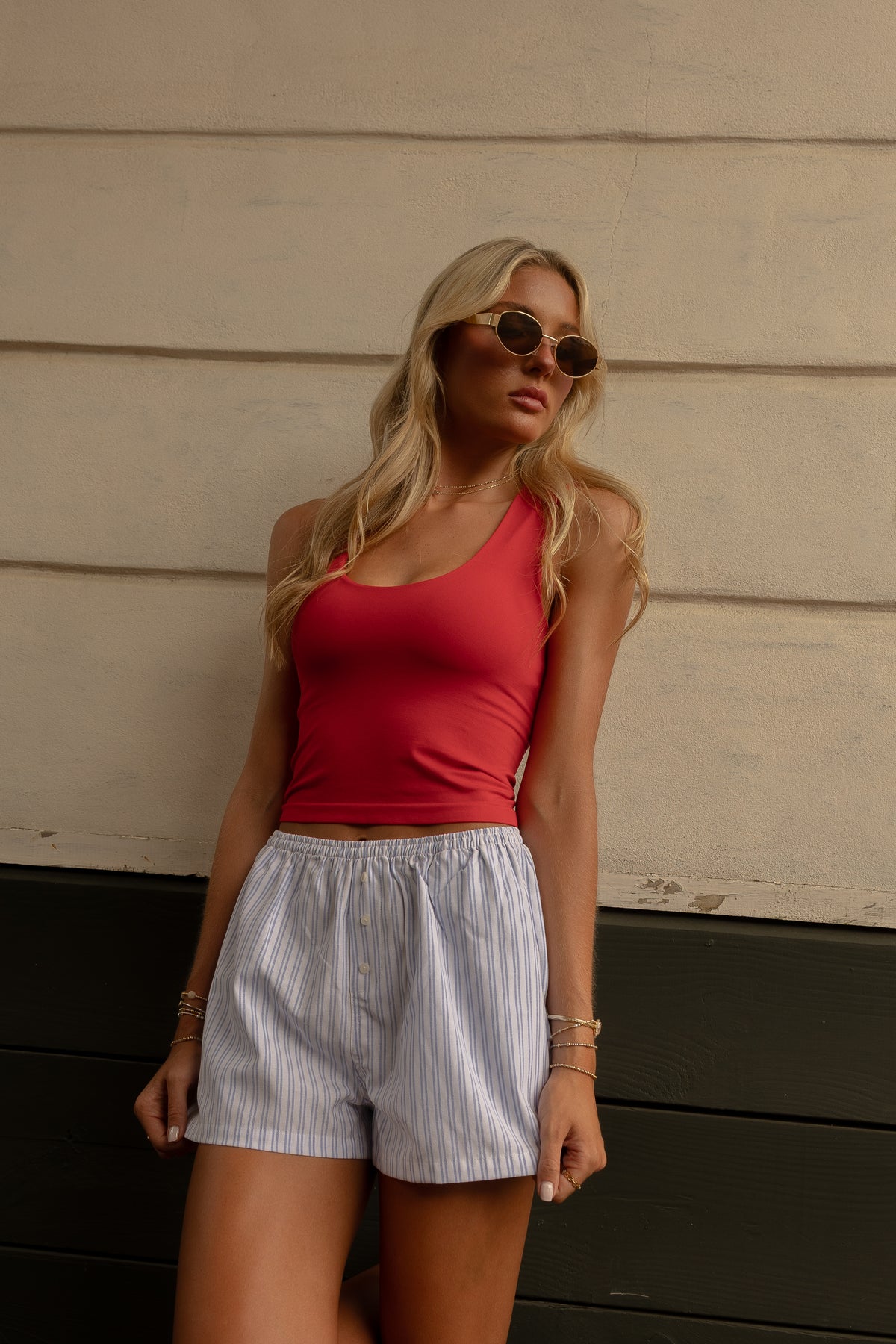 Seamless U-Neck Tank (red)
