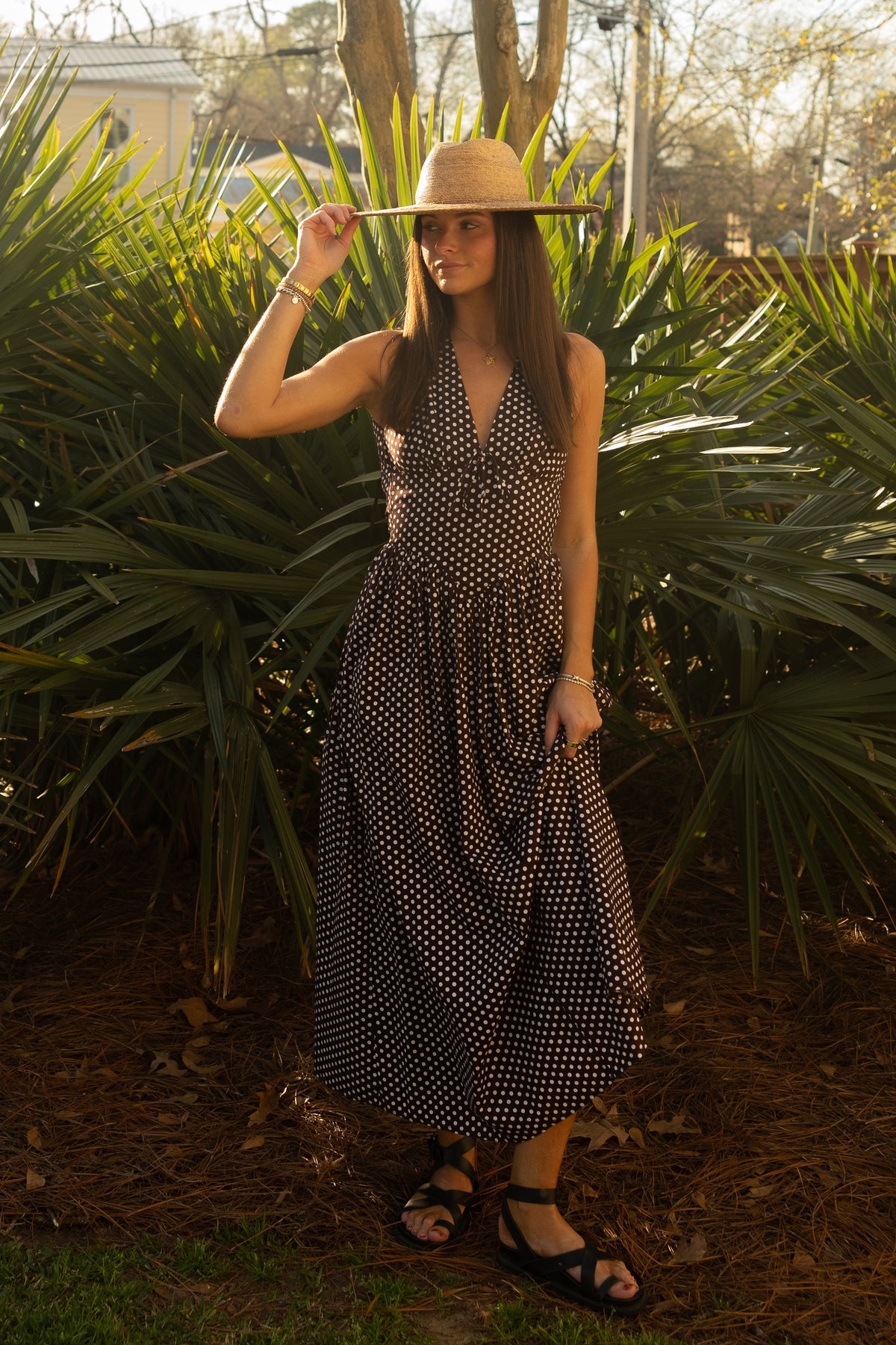 Millie Polka Dot Maxi Dress - GEORGE-MARY'S