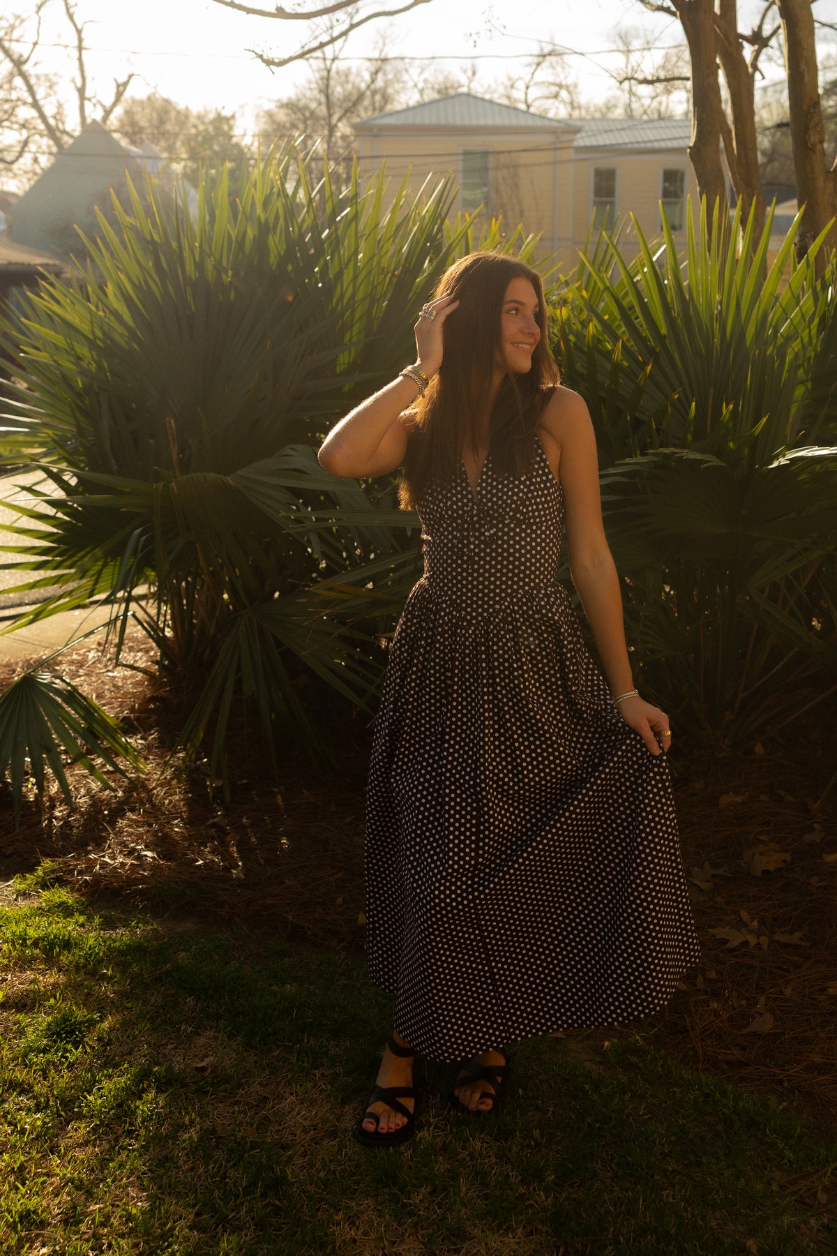 Millie Polka Dot Maxi Dress - GEORGE-MARY'S