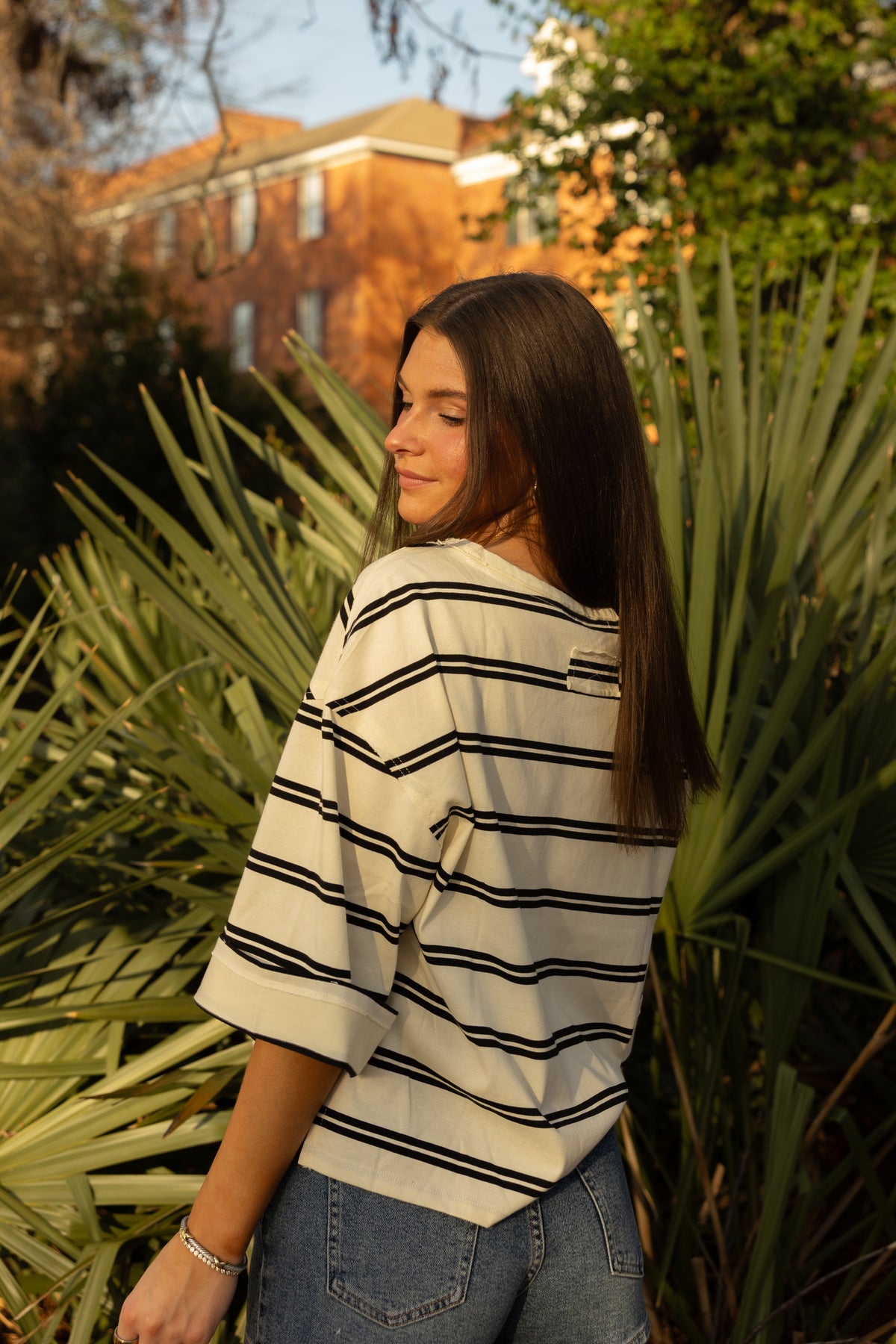 Lucca Striped Dolman Tee - GEORGE-MARY'S