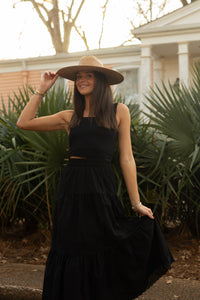 Lorraina Lace Trim Skirt (black) - GEORGE-MARY'S