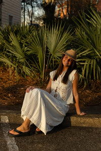 Lorraina Lace Trim Skirt (white) - GEORGE-MARY'S