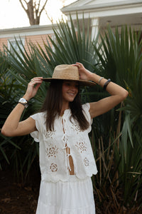 Carly Eyelet Top - GEORGE-MARY'S