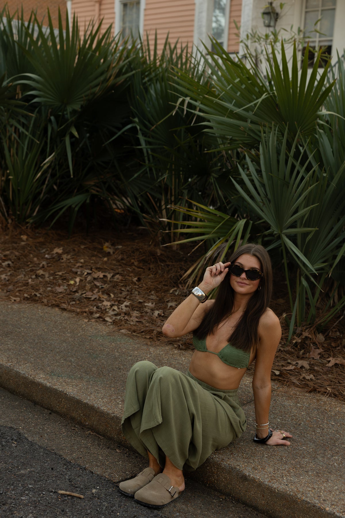 Harbour Linen Pants (olive)