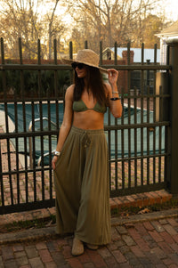 Harbour Linen Pants (olive)