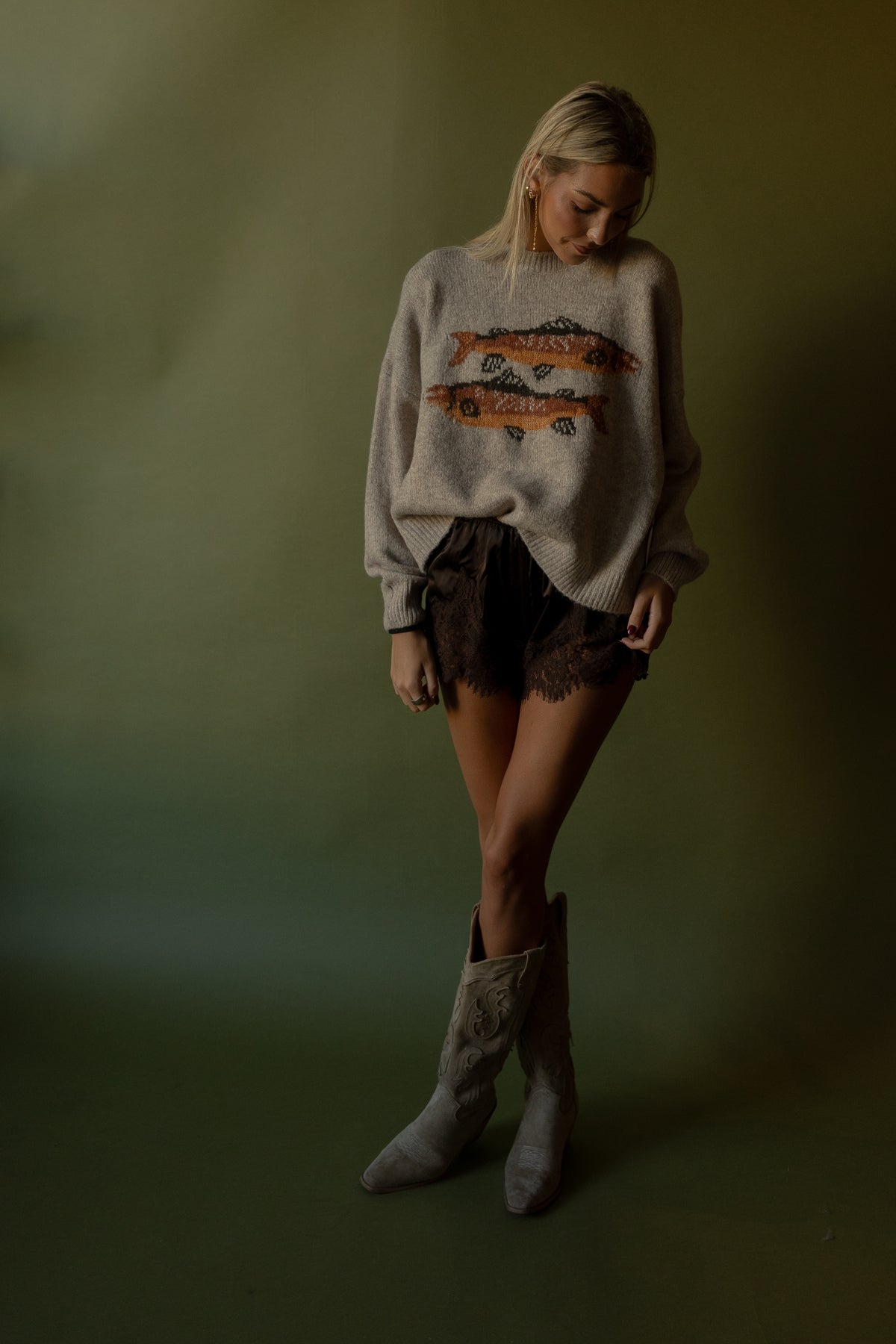 Lace Satin Shorts (chocolate)