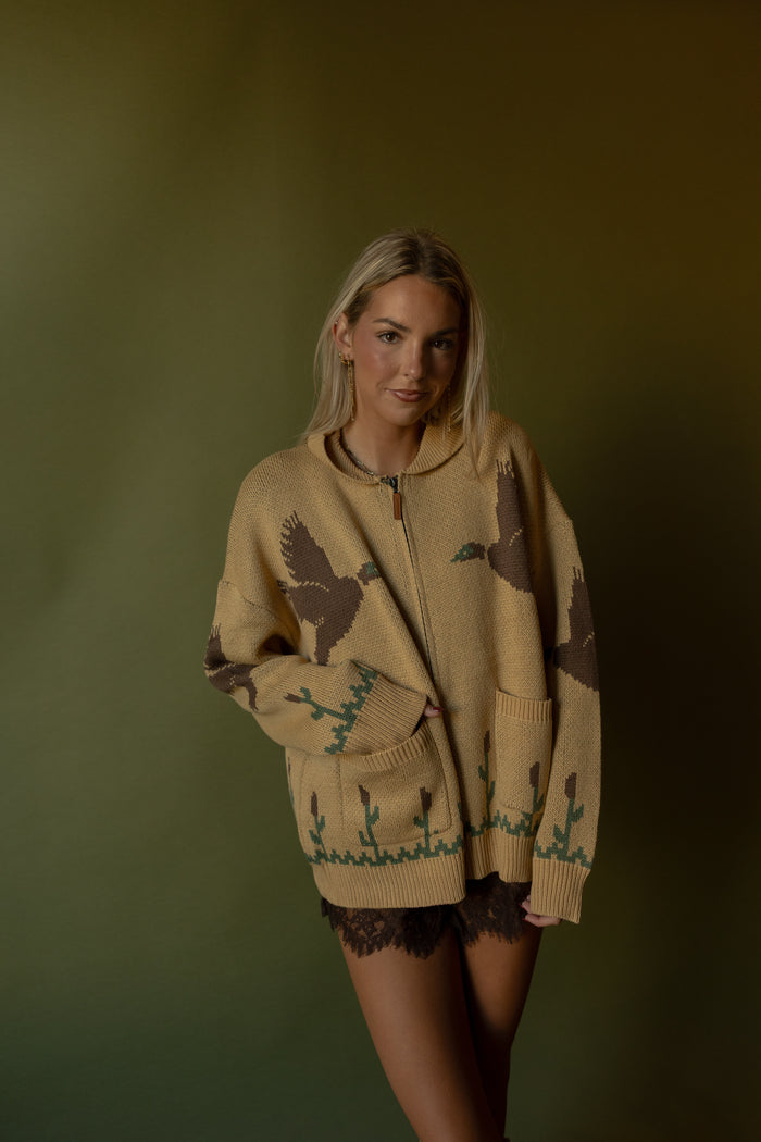Duck Motif Cardigan