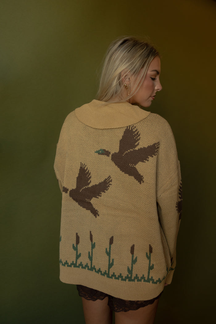 Duck Motif Cardigan