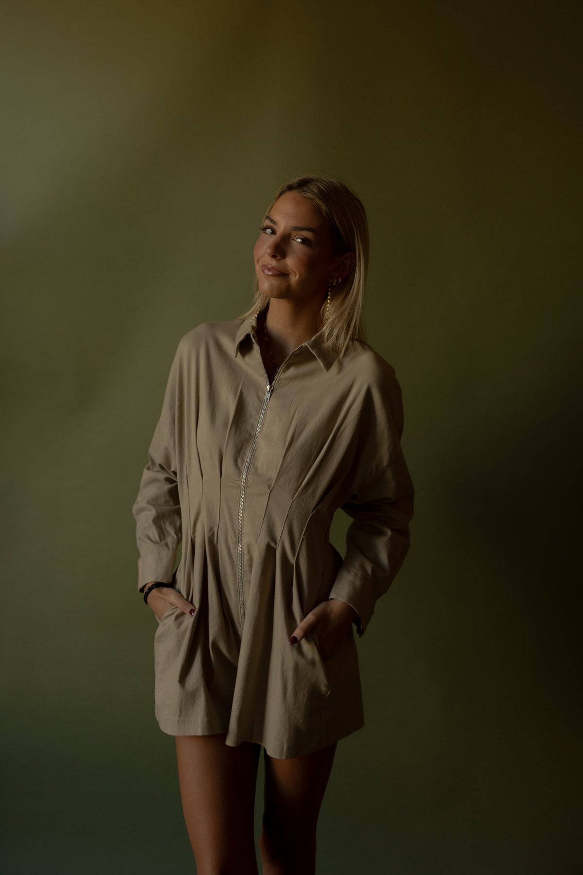 Sanders Pleated Romper