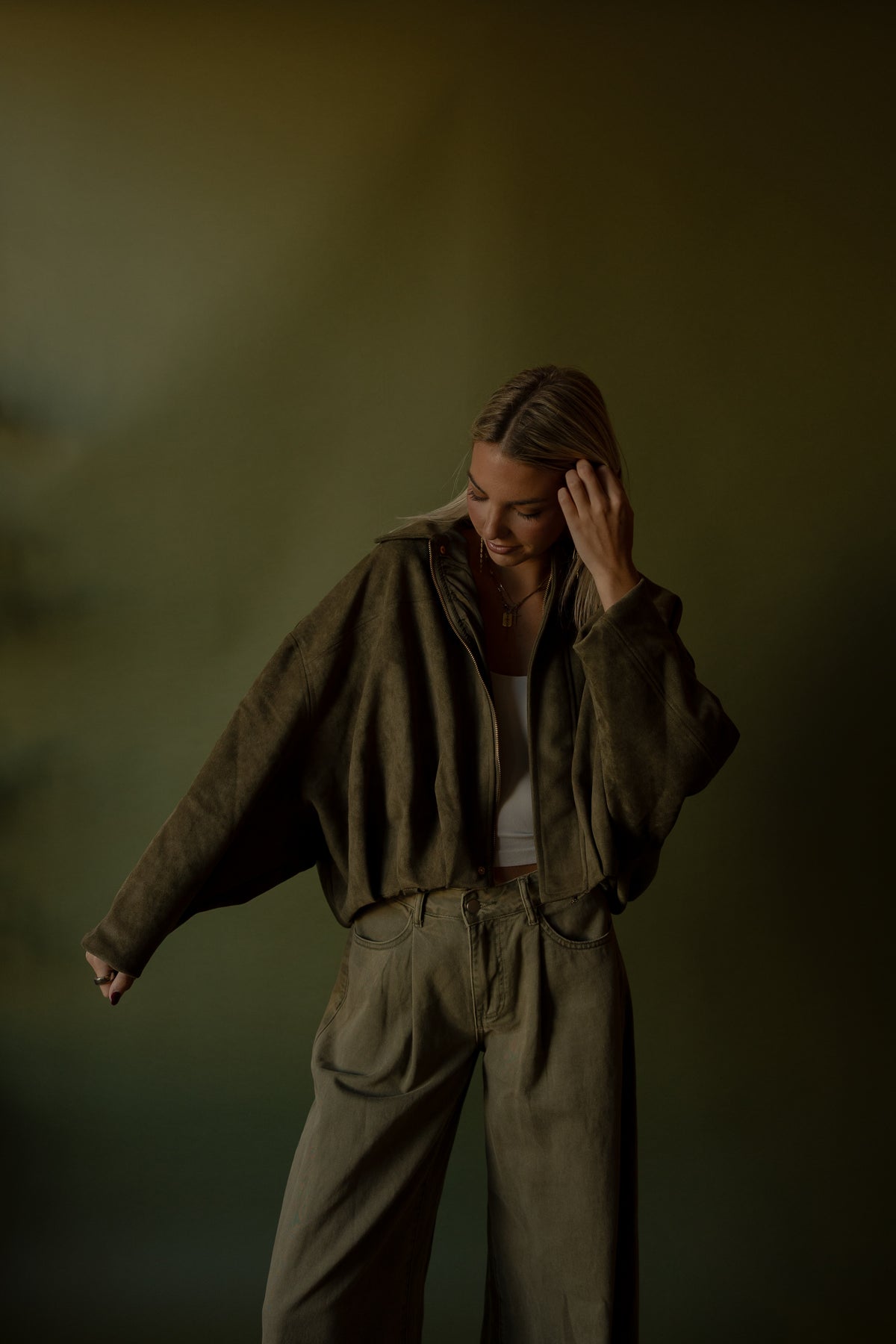 Ellis Suede Jacket (olive)