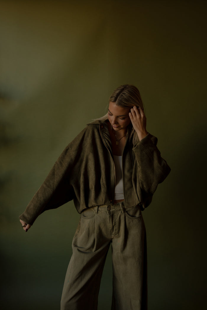 Ellis Suede Jacket (olive)