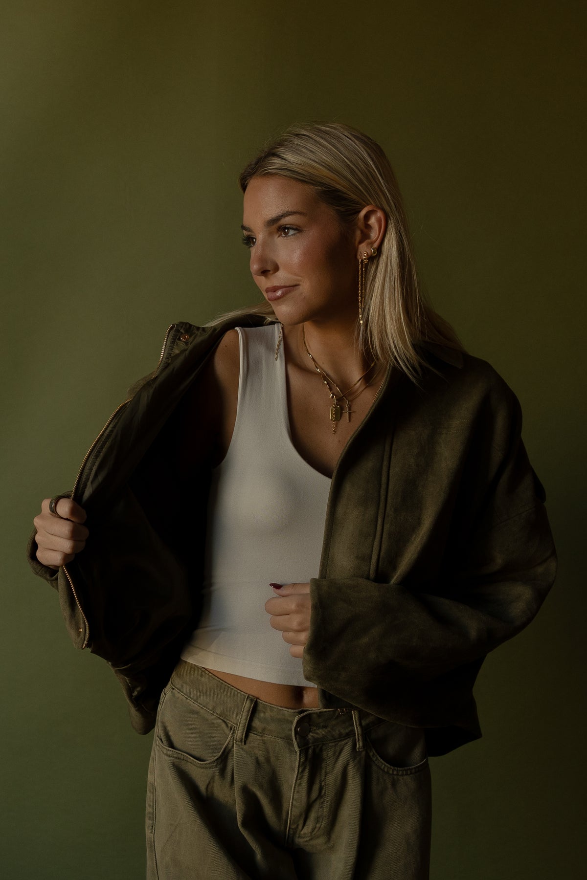 Ellis Suede Jacket (olive)