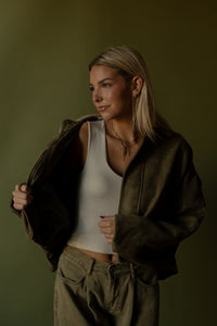 Ellis Suede Jacket (olive)