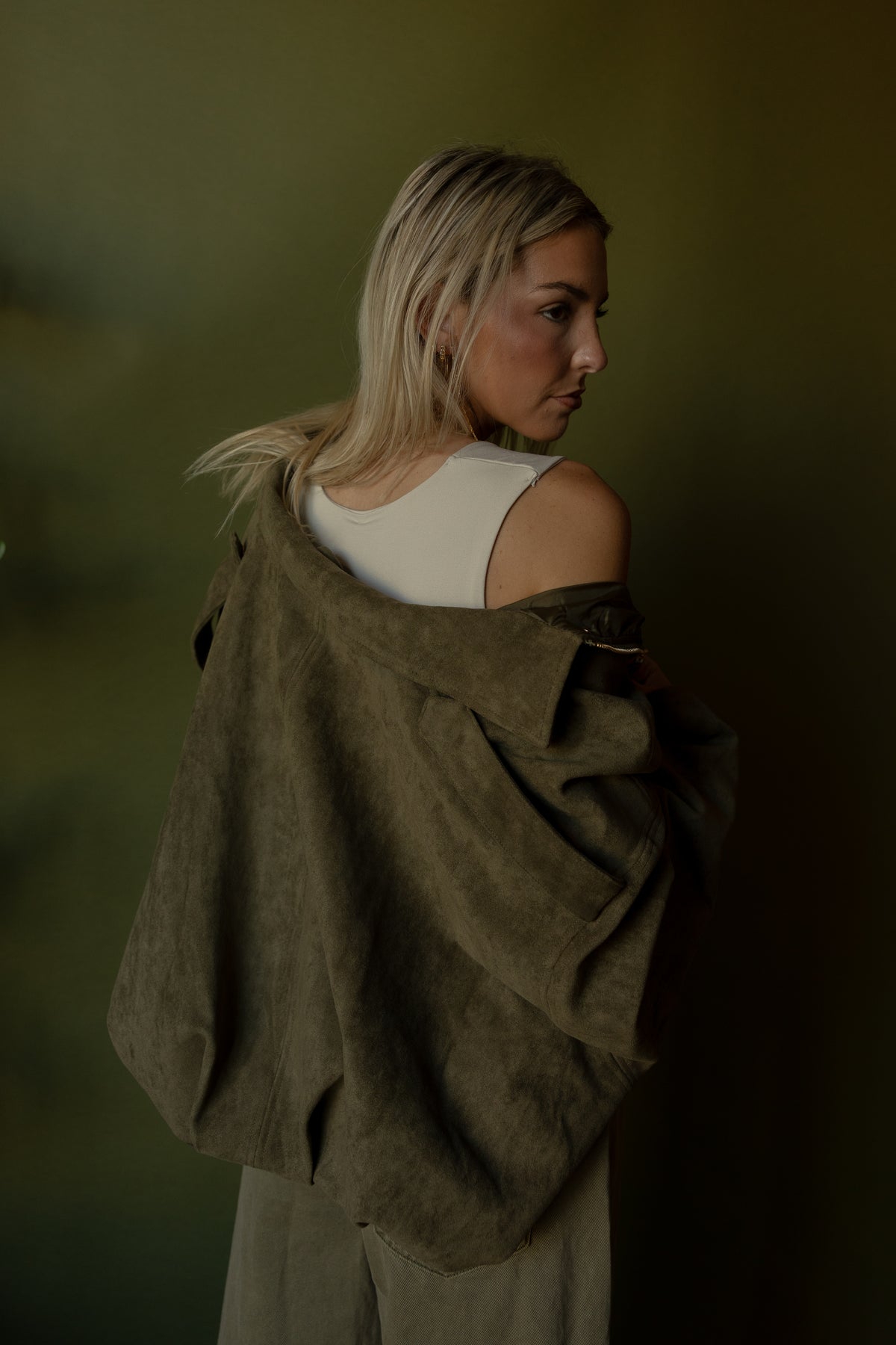 Ellis Suede Jacket (olive)