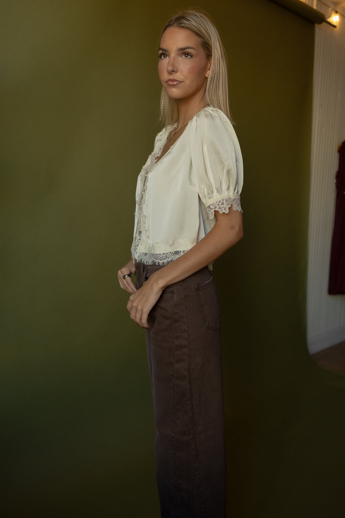 Annalise Satin Top (cream)