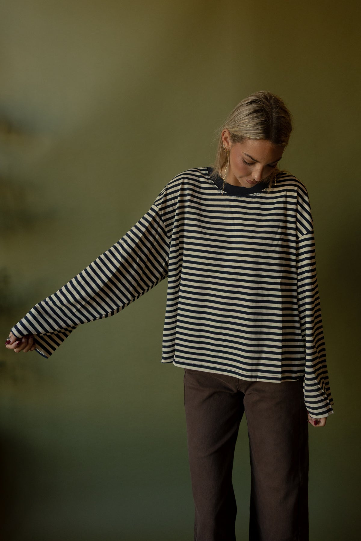 Hector Striped Tee (navy)