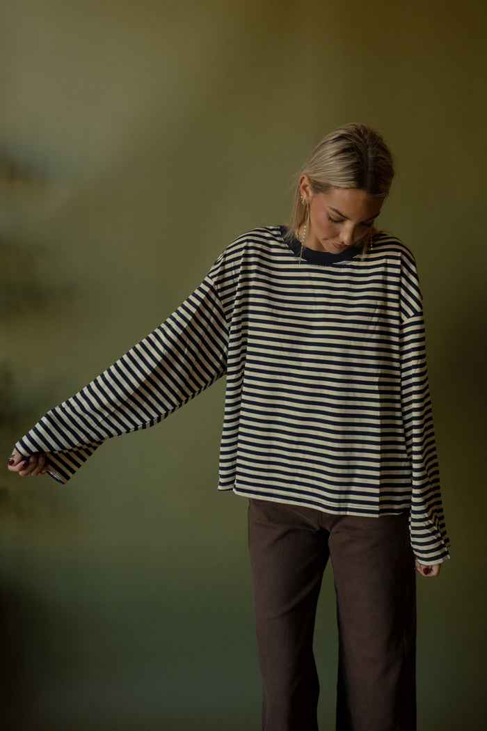 Hector Striped Tee (navy)
