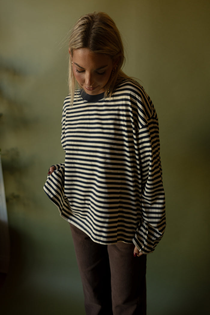 Hector Striped Tee (navy)