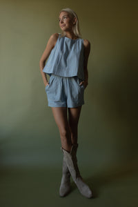 Contrast Stitched Tank (dusk)