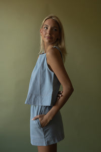 Contrast Stitched Tank (dusk)