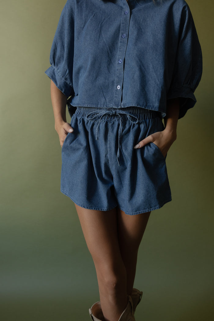 Denim Courier Shorts