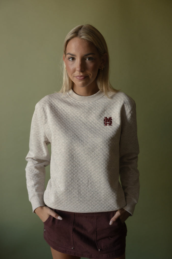 MSU Bradner Quilted Crew - GEORGE-MARY'S