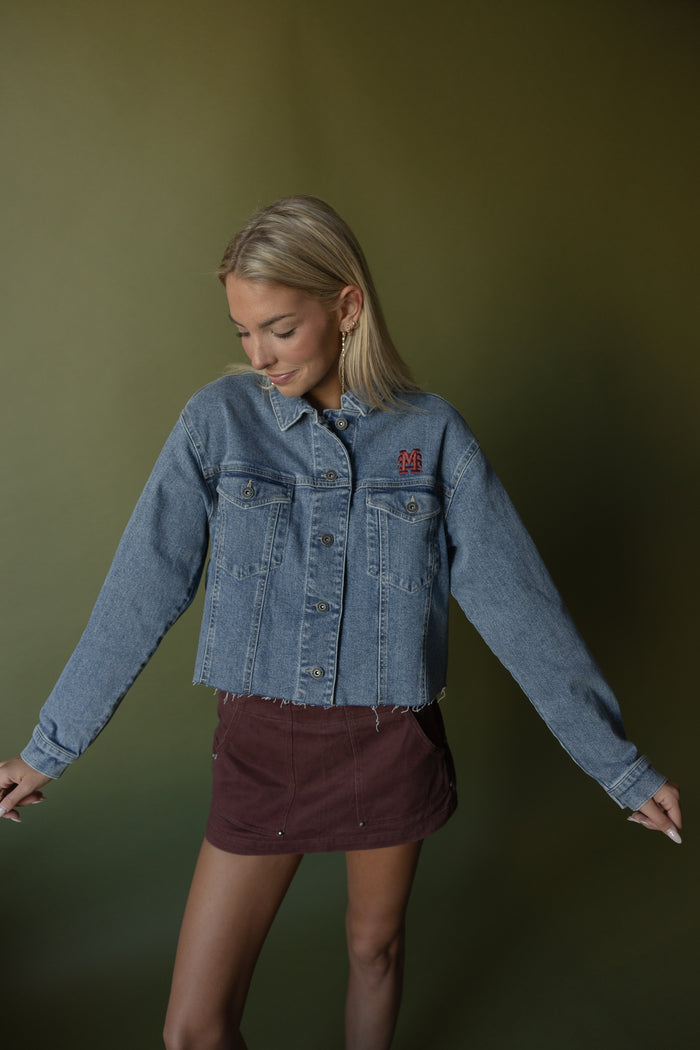 Sidney Cropped Denim Jacket - GEORGE-MARY'S