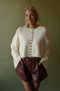 Franklin Flared Shorts (maroon) - GEORGE-MARY'S