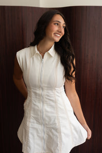 Bankston Tailored Mini Dress (white)