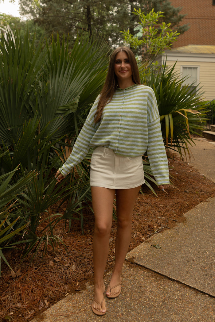 Piper Cardigan (matcha) - GEORGE-MARY'S