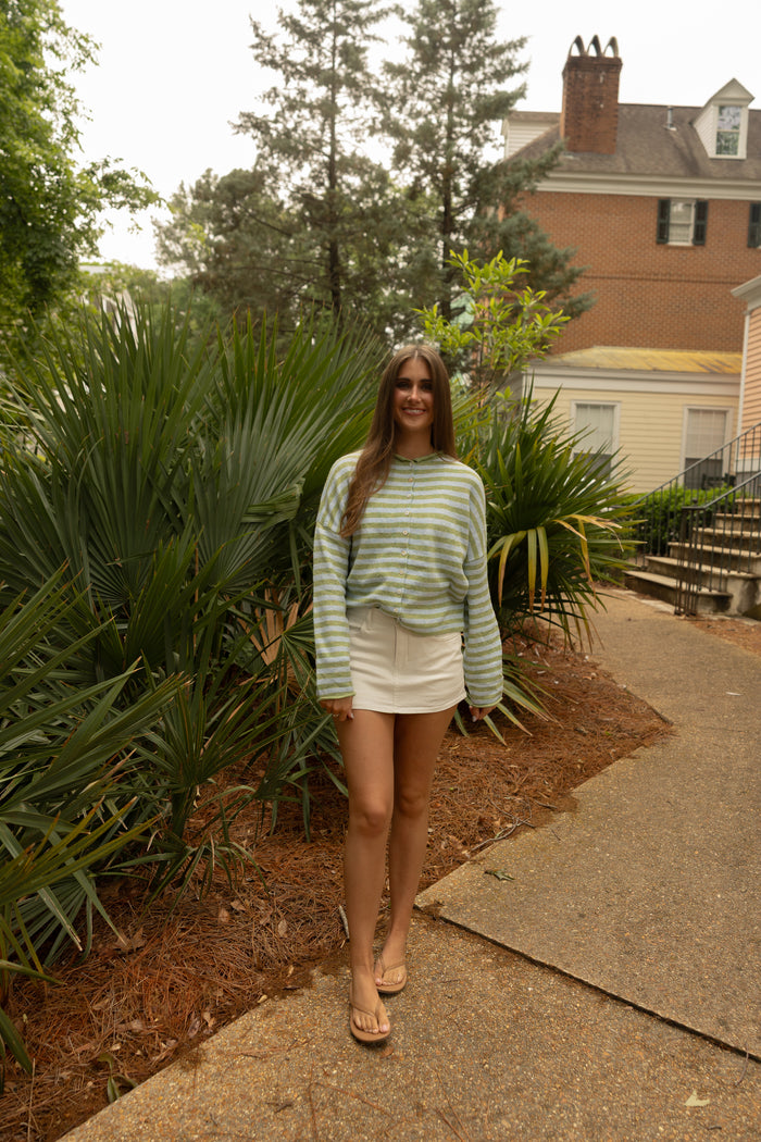 Piper Cardigan (matcha) - GEORGE-MARY'S