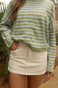 Piper Cardigan (matcha) - GEORGE-MARY'S