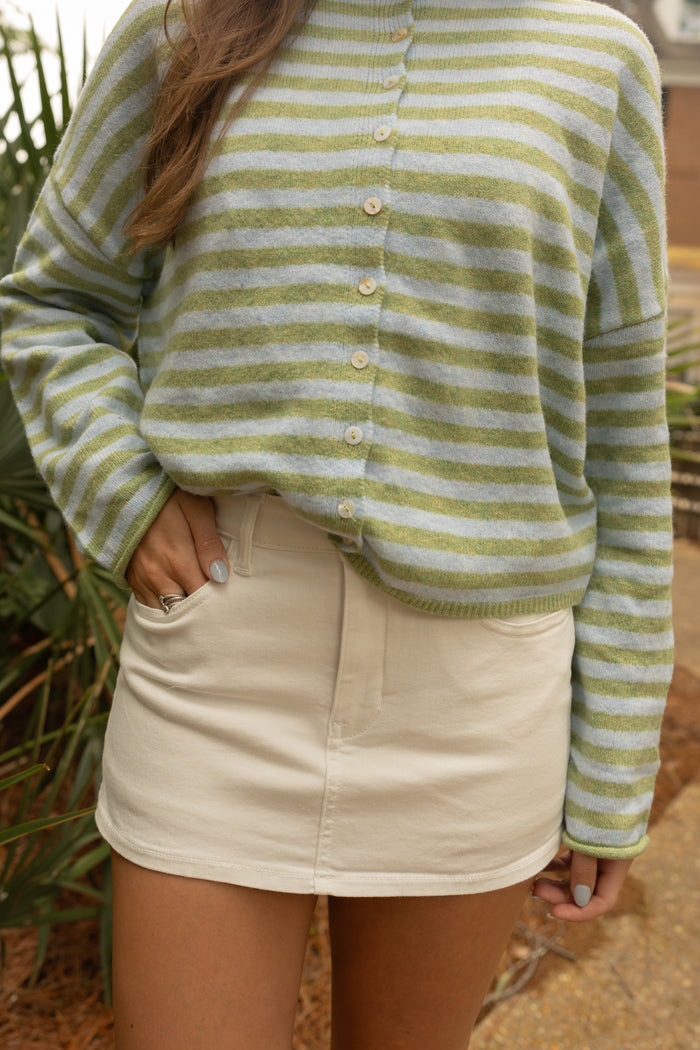 Piper Cardigan (matcha) - GEORGE-MARY'S
