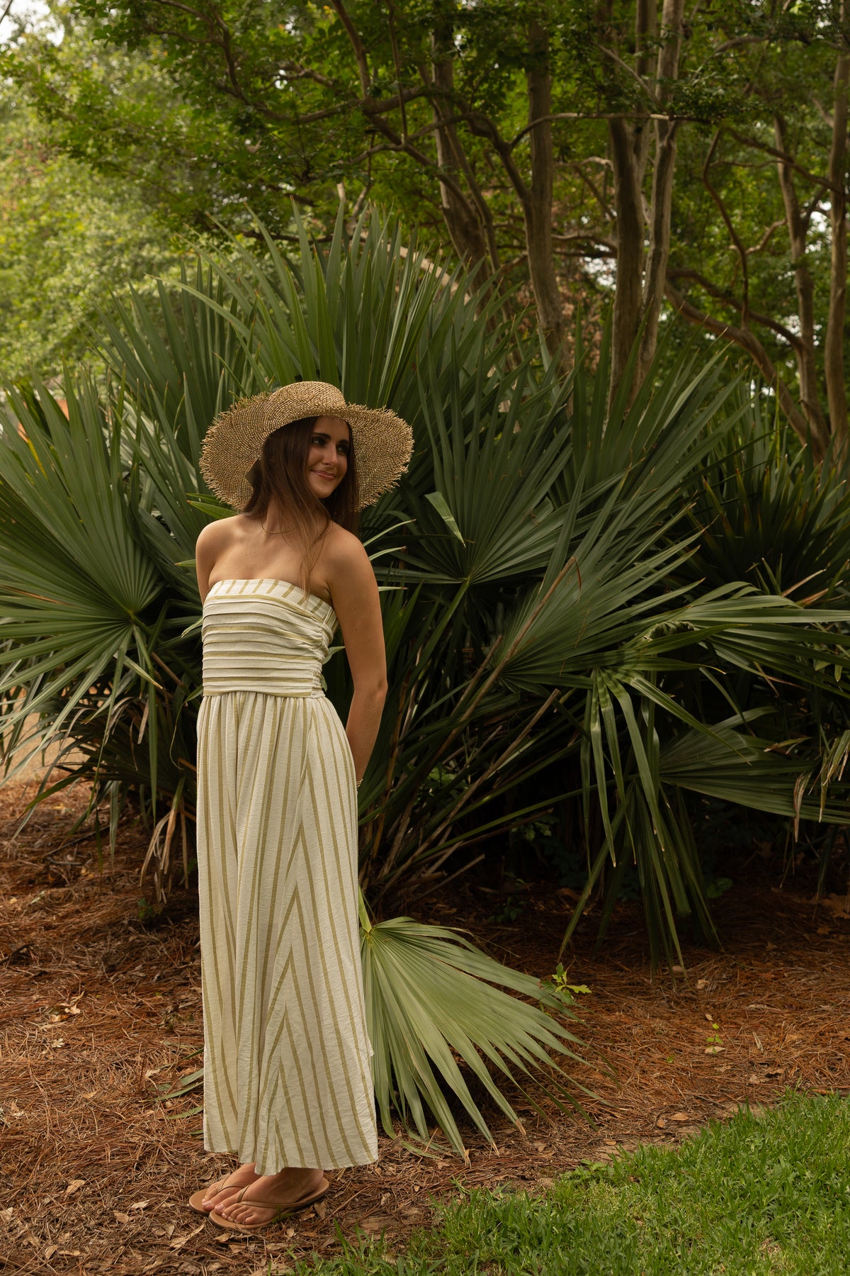 Mara Striped Ruched Dress - GEORGE-MARY'S