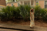 Florie Patterned Halter Dress - GEORGE-MARY'S