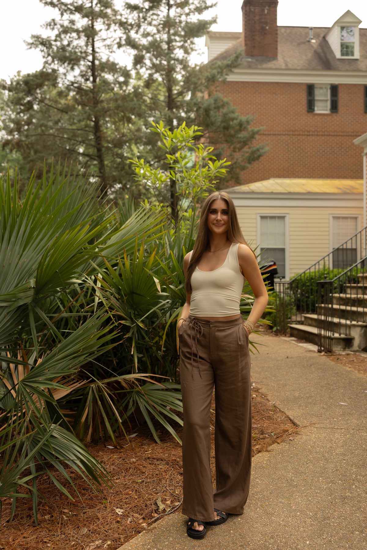 Out of Office Trousers (mocha) - GEORGE-MARY'S