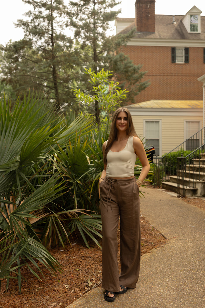 Out of Office Trousers (mocha) - GEORGE-MARY'S