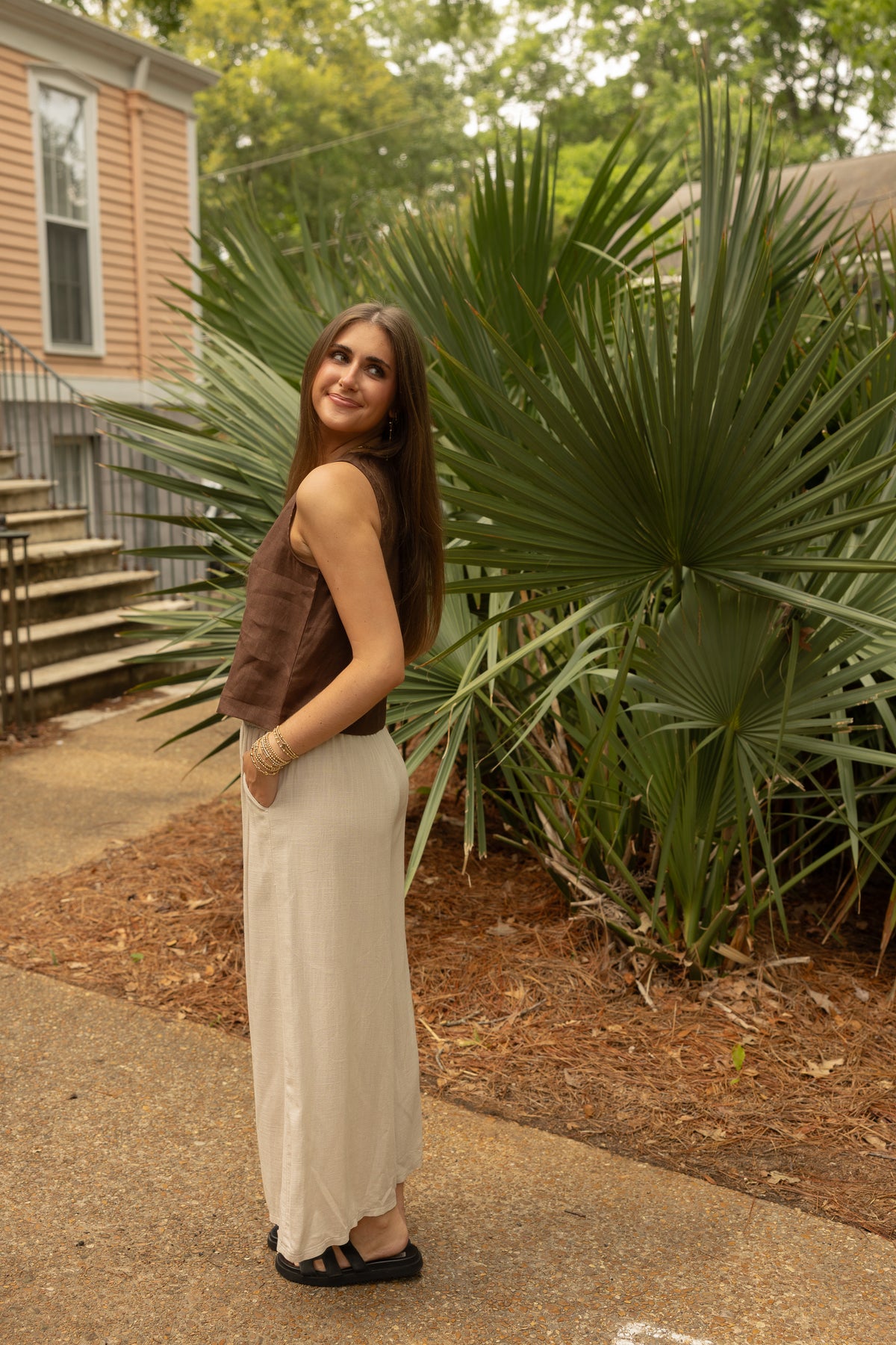 Driftwood Linen Pants (sand beige) - GEORGE-MARY'S