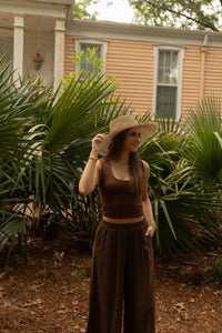 Driftwood Linen Pants (brown) - GEORGE-MARY'S
