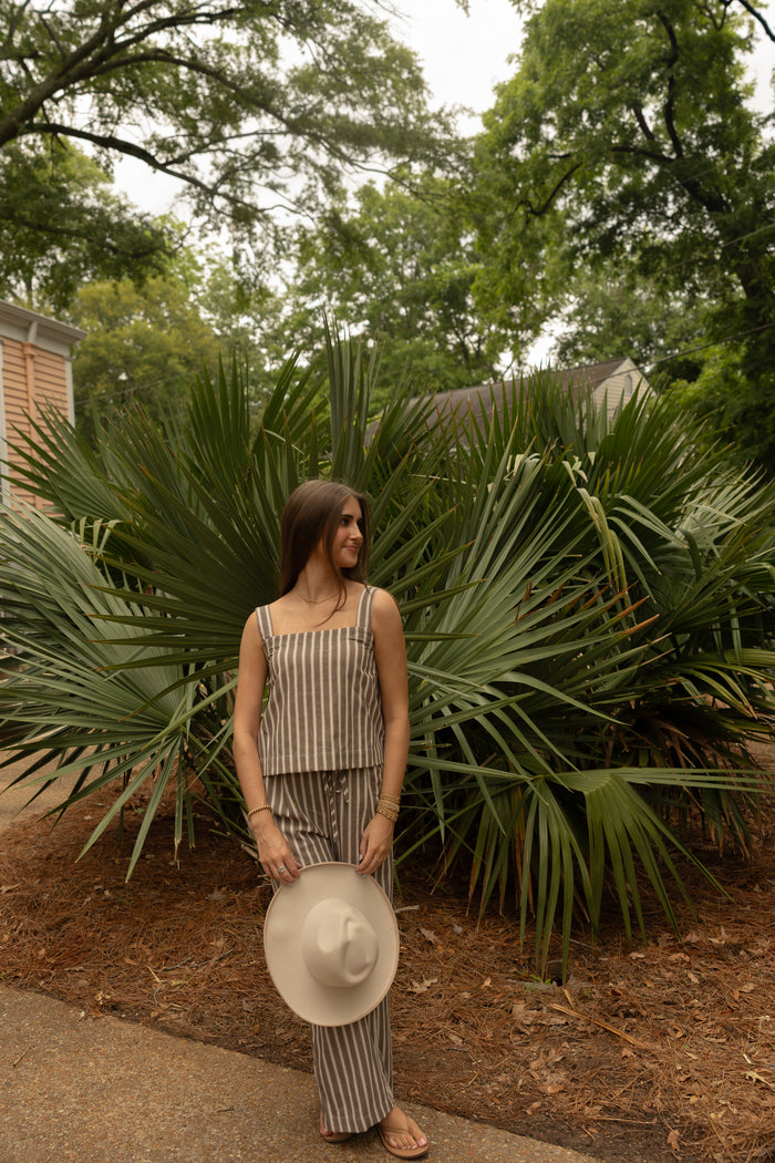 Aaron Striped Top (choco) - GEORGE-MARY'S