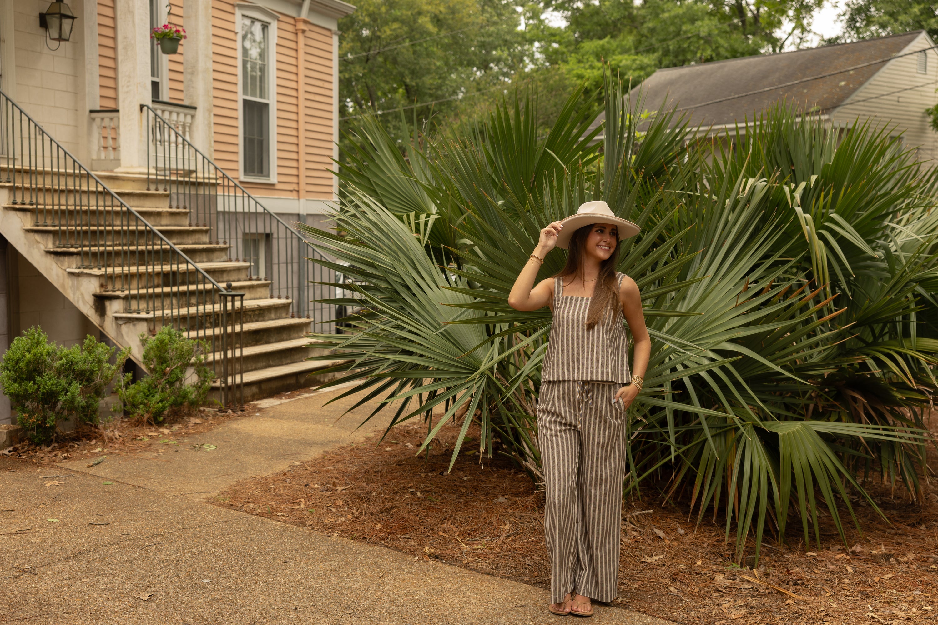 Aaron Striped Pants (choco) - GEORGE-MARY'S